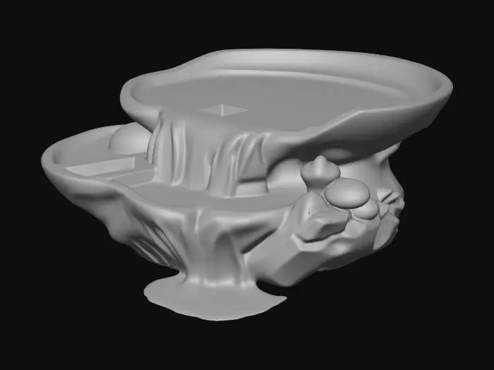 3D model for backflow incense burning in ramp form