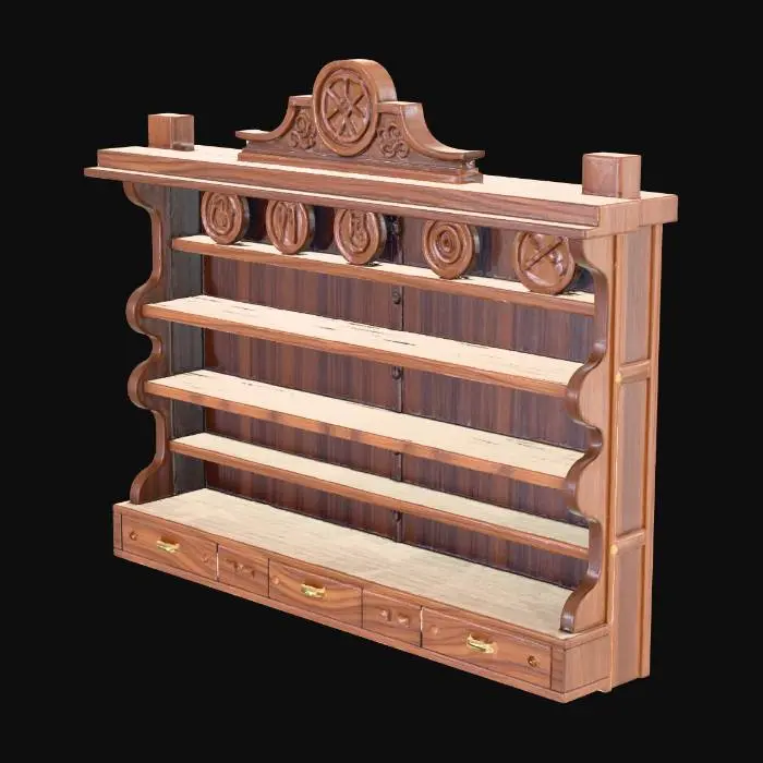 3D model for A Potion Rack with empty space for pations with indentions