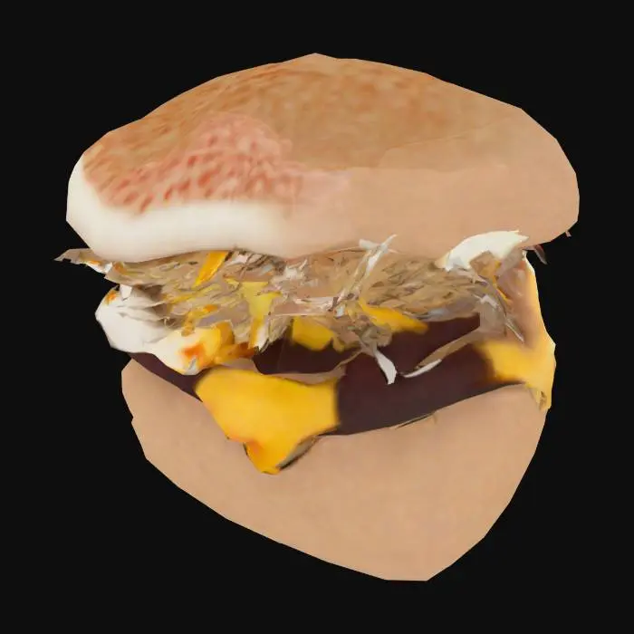 3D model for Double Cheeseburger Delight with bacon