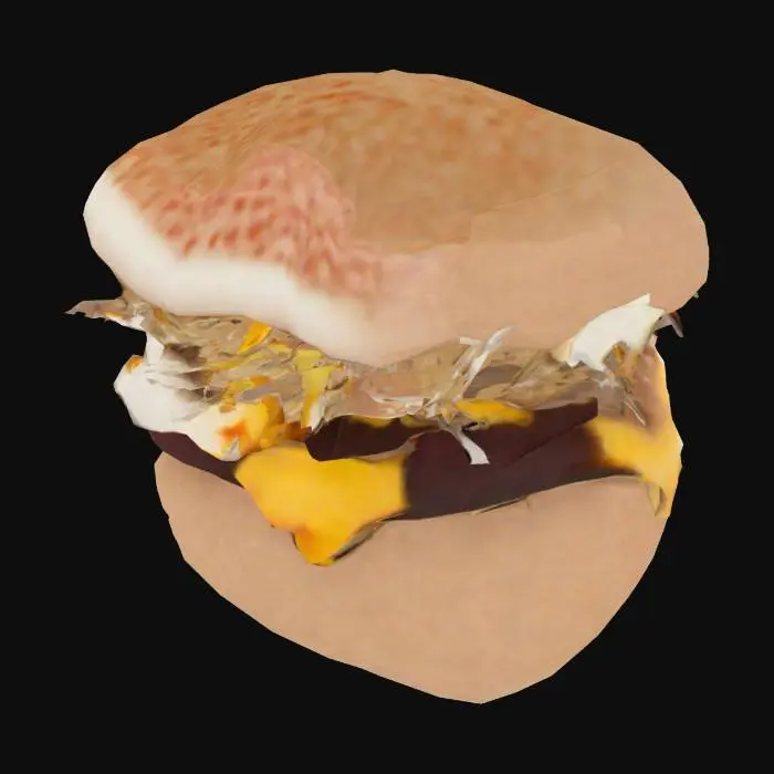 3D model for Double Cheeseburger Delight with bacon