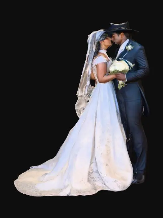 3D model for Cowboy & Indian Wedding Cake-Topper