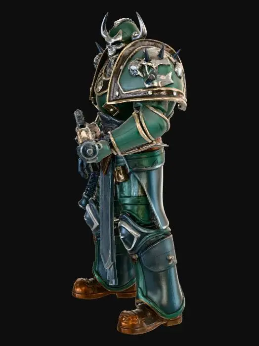 3D model for un guerrero estilo warhammer 40k