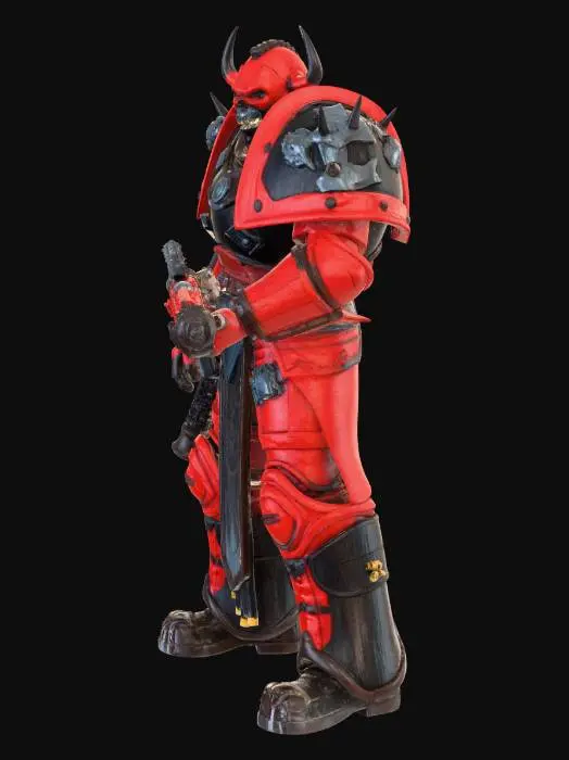 3D model for un guerrero estilo warhammer 40k
