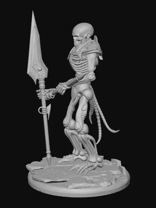 3D model for un guerreo del mundo warhammer 40k del ejercito de los Necrons