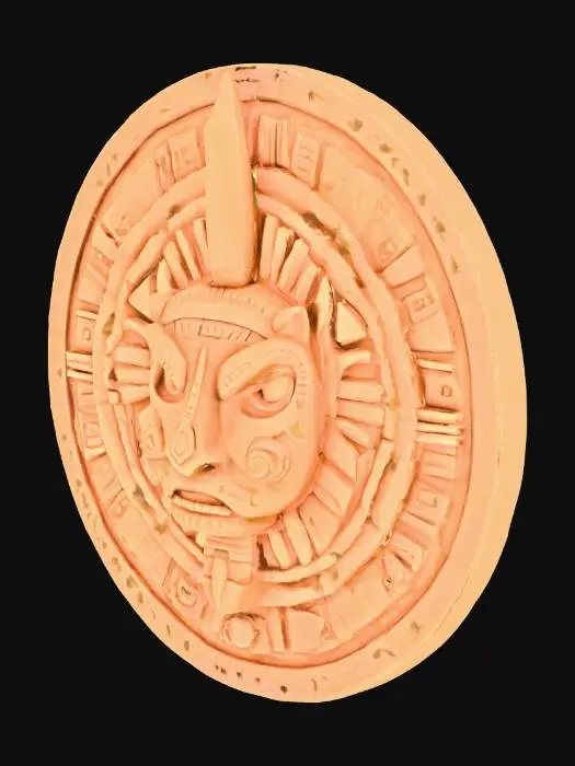3D model for Low poly ancient aztec decorations