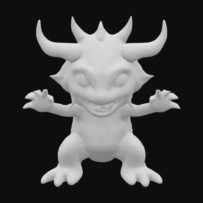 3D model for Godly storm larva wild and menacing, incomplete, evolving to a beast from it's former body. Realistic monstrosity on a fallen tree trunk with visible claw marks