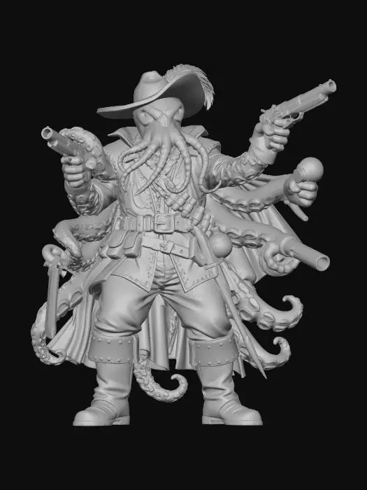 3D model for Pirate Cthulhu Adventurer