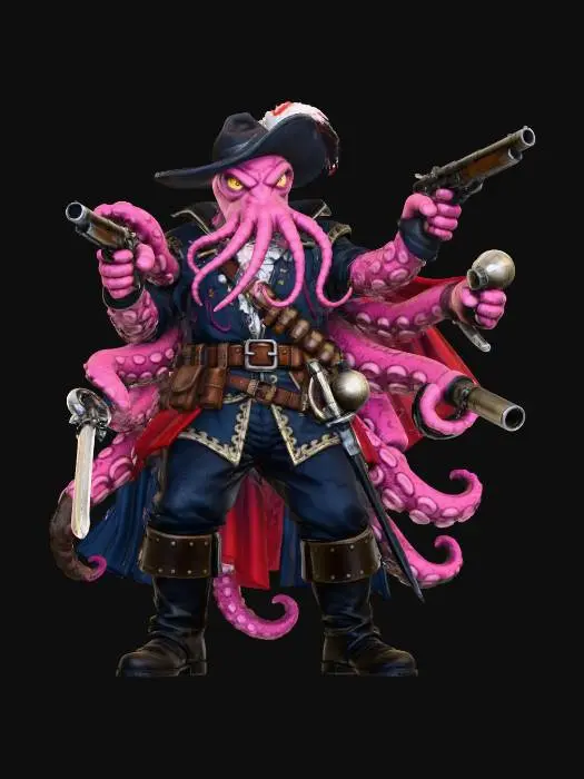 3D model for Pirate Cthulhu Adventurer