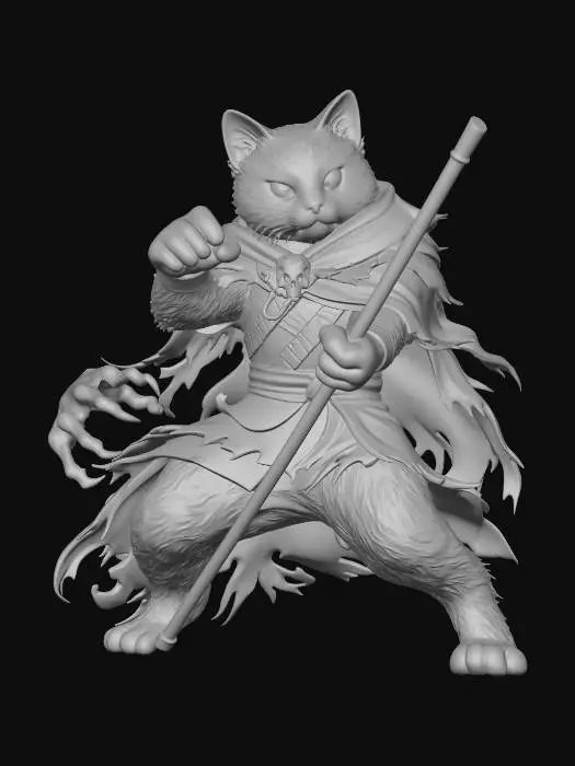 3D model for Arcane Feline Mage