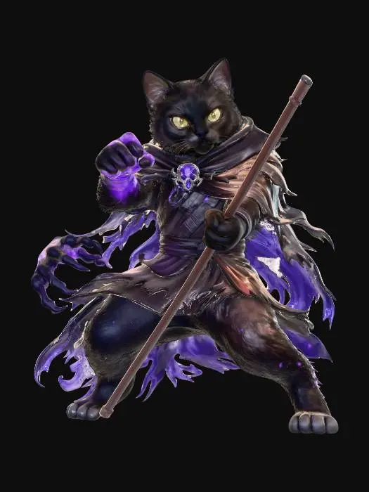 3D model for Arcane Feline Mage