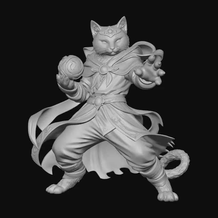 3D model for Arcane Feline Mage
