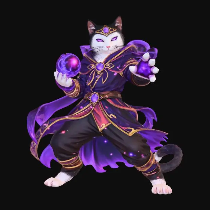 3D model for Arcane Feline Mage