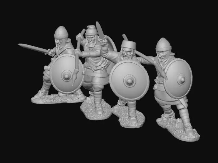 3D model for Viking Warriors in Battle Formation