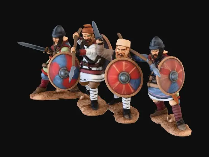 3D model for Viking Warriors in Battle Formation