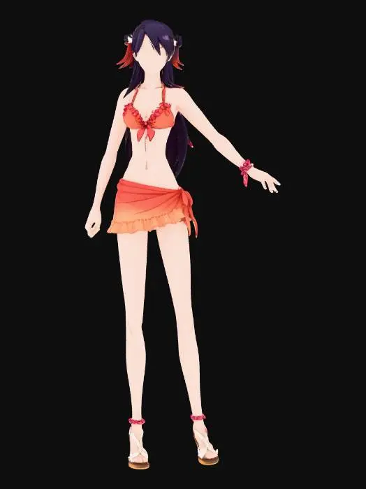 3D model for Beach Day Elegance