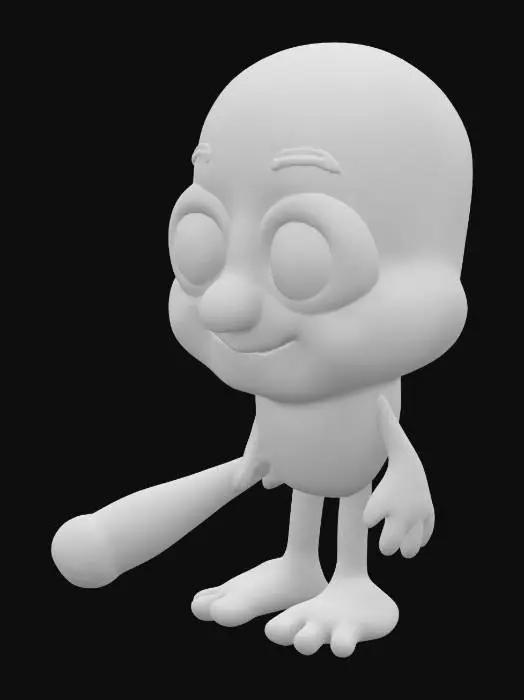 3D model for Tung Tung sahur chibi