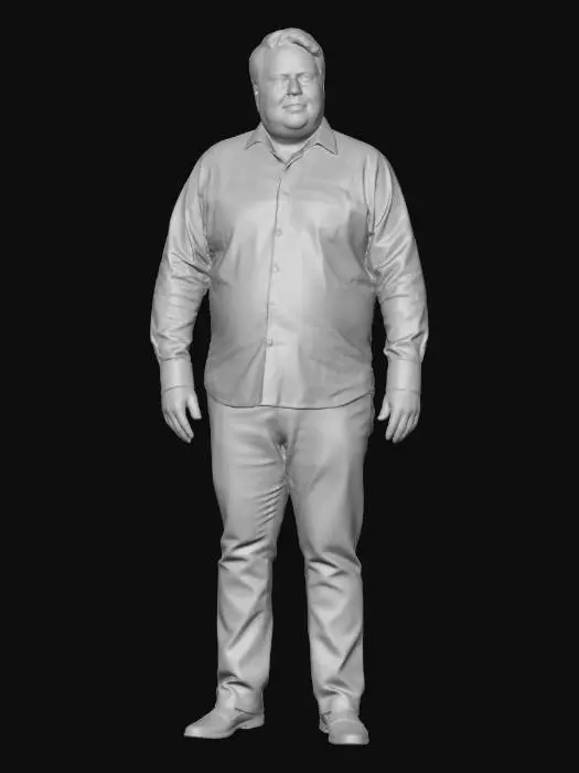 3D model for Casual Portrait of a Man in a Light Blue Shirt