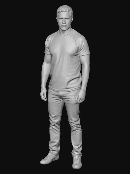 3D model for Two-Tone Raglan Portrait