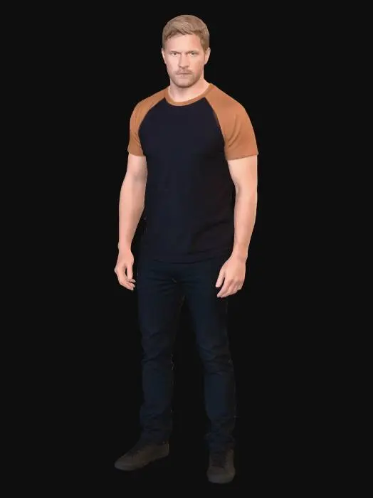3D model for Two-Tone Raglan Portrait