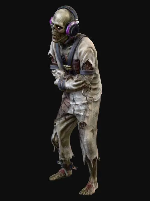 3D model for crazy Zombie