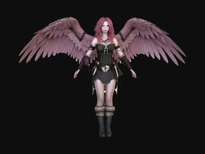 3D model for Duskbound Pinkwing Archer