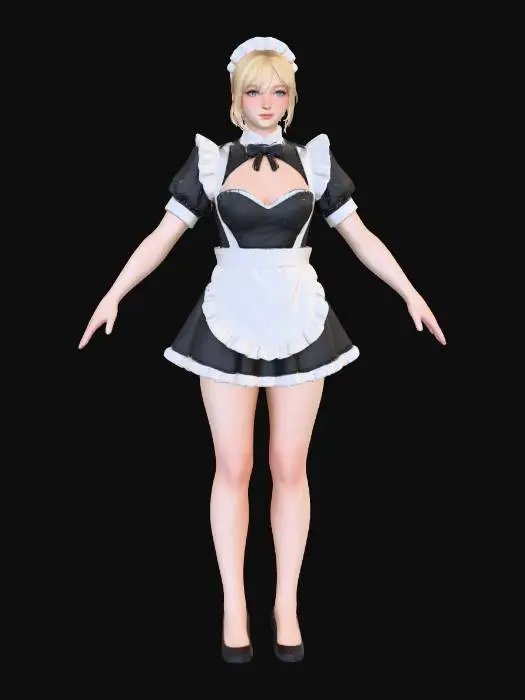 3D model for Maid Cosplay Character
