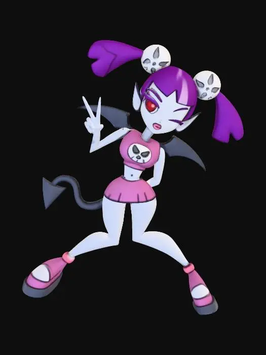 3D model for Vampire Cheerleader