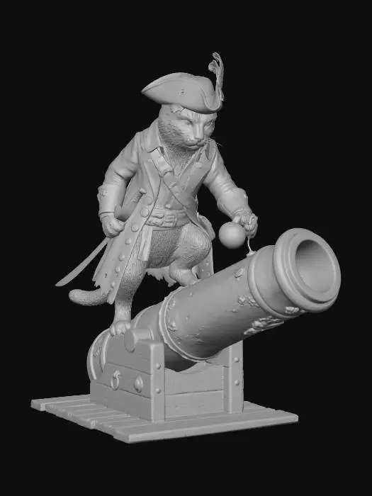 3D model for Captain WhiskerBeard