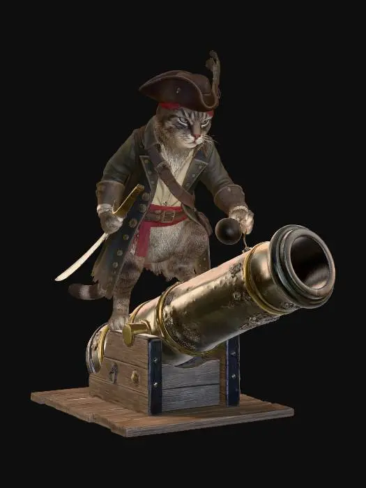 3D model for Captain WhiskerBeard