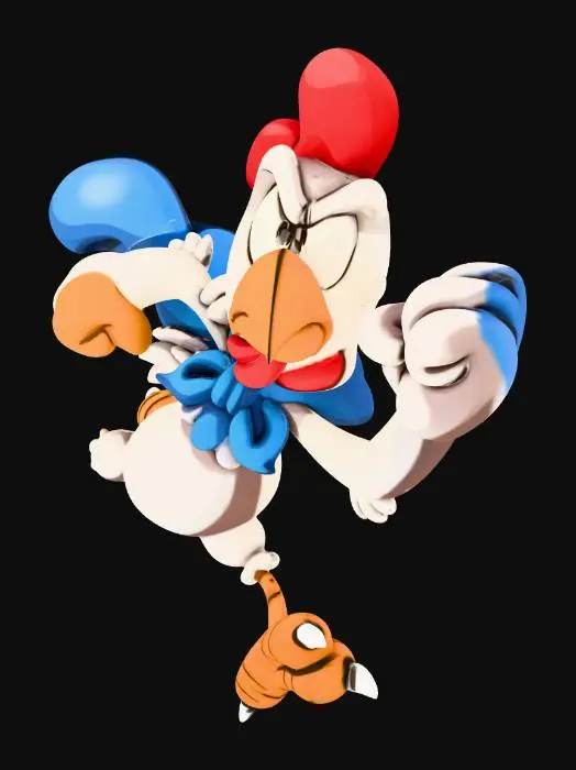 3D model for Super Chicken Hero