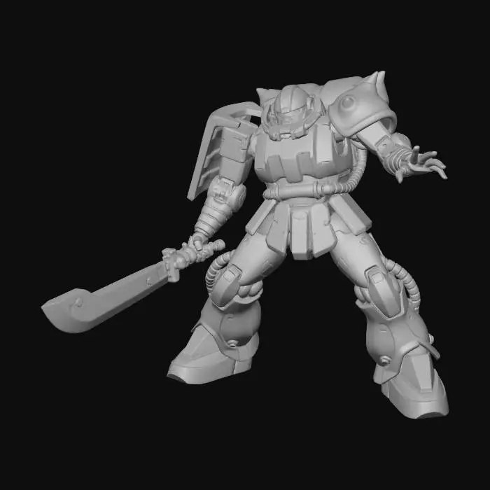 3D model for MS-06 Zaku II (Heat Saber)