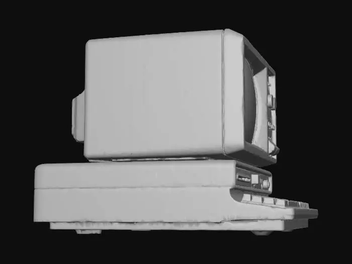 3D model for 生成一个苏联复古风的台式电脑