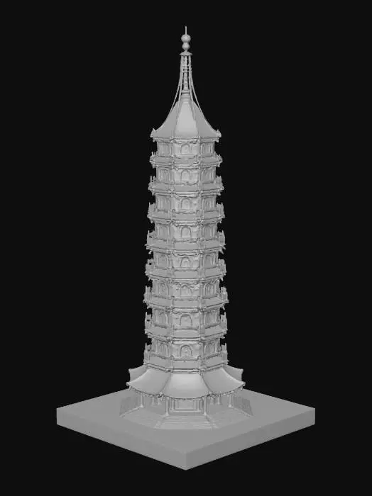 3D model for Pagoda Design Illustration