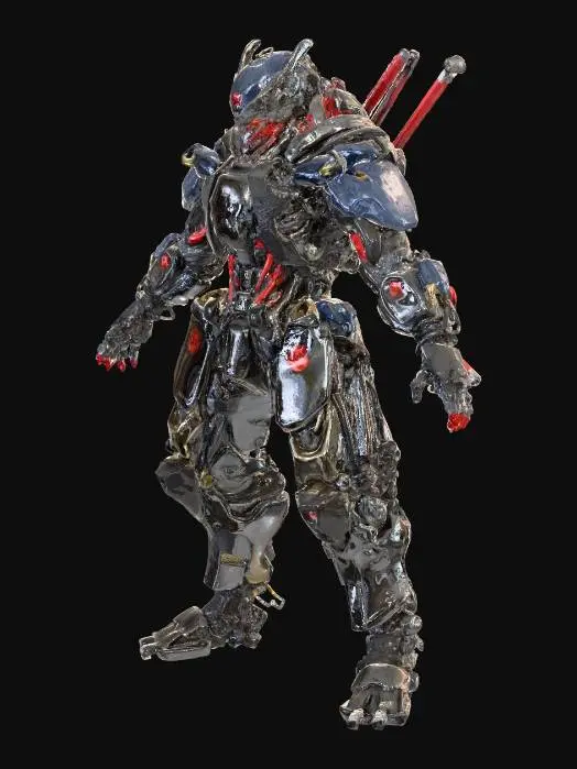 3D model for Samurai Mecha Warrior