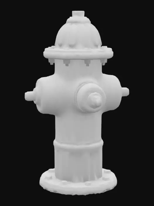 3D model for Red Hydrant Illustration