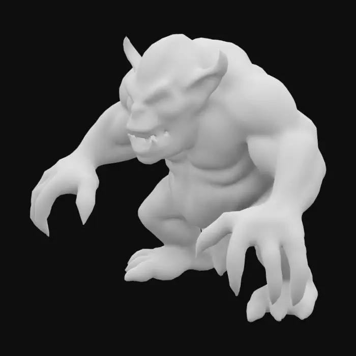 3D model for A giant scary creature based of the troll from harry potter