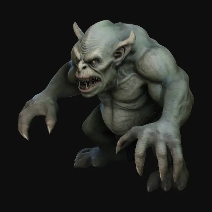 3D model for A giant scary creature based of the troll from harry potter