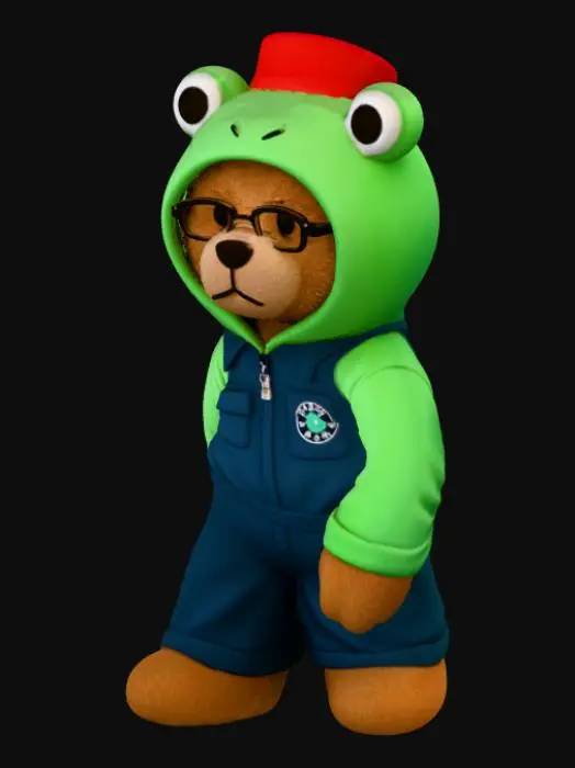 3D model for Frog Hat Bear