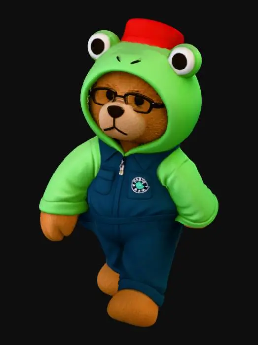 3D model for Frog Hat Bear