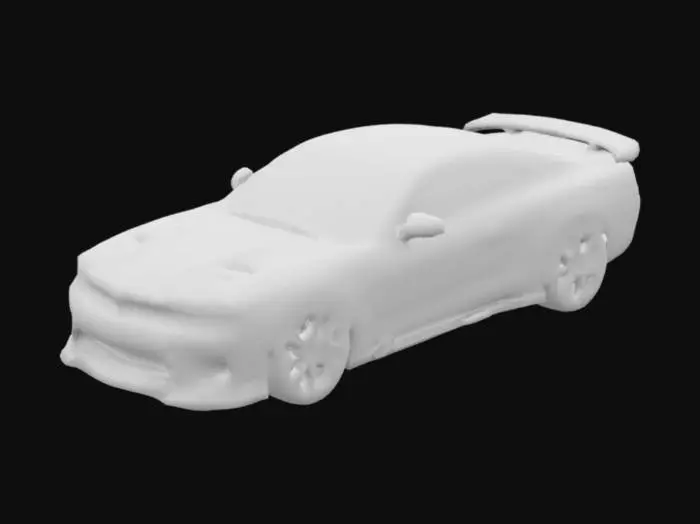 3D model for 2021 Dodge GTT V12 high-performance supercar designed by San Daemon Customs. Black colored body