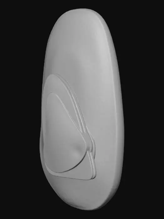 3D model for Black Guitar Pick in Epoxy Bubble