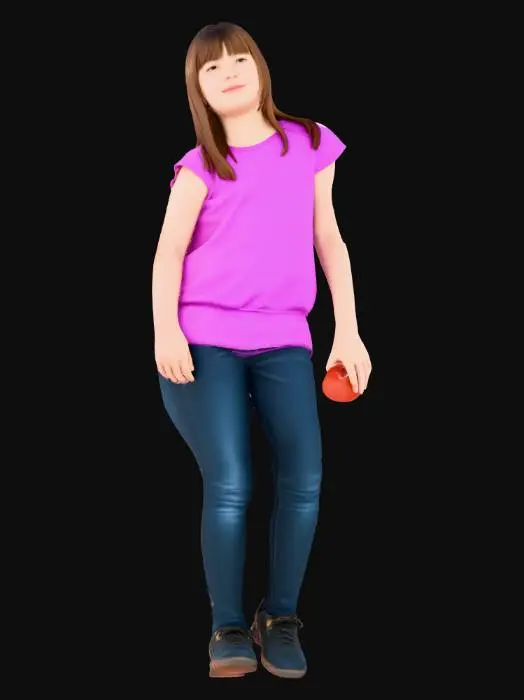 3D model for Girl with Apple