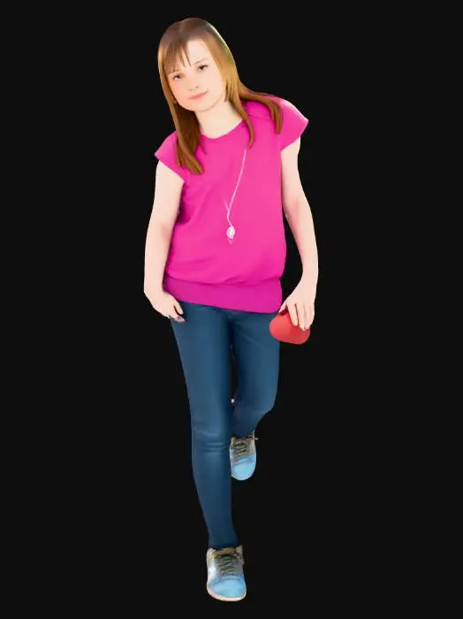 3D model for Girl with Apple
