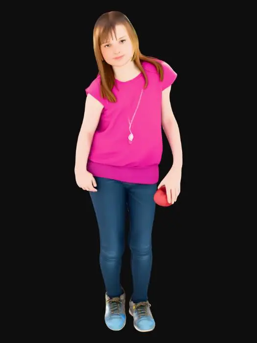3D model for Girl with Apple