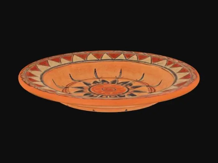 3D model for Southwestern Native American adobe style terracotta plate.