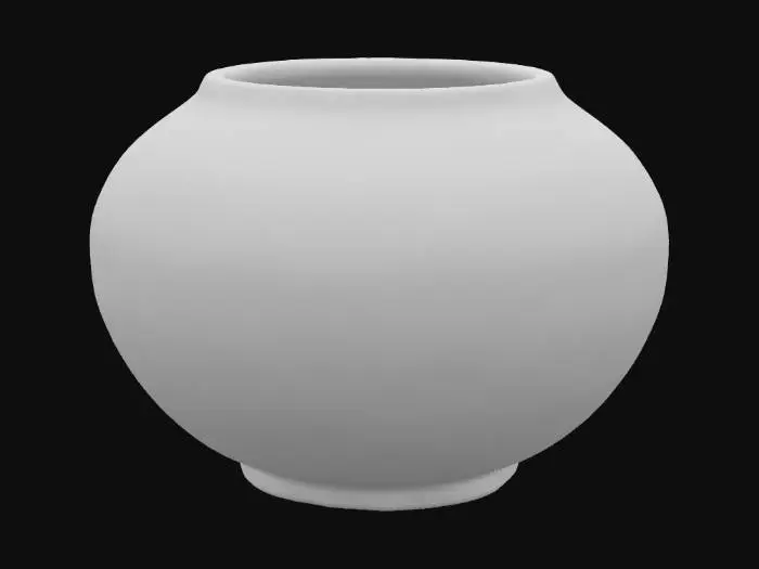 3D model for Barro Negro Mexican Pottery with very flat bottom surface