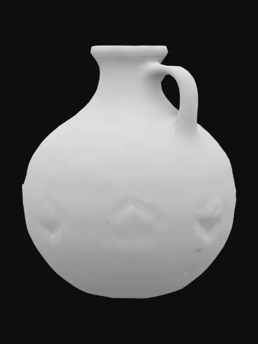 3D model for Southwestern style adobe jug with hollow inside and thick walls.  Also add several raised diamond patters to the outside of the jug. 