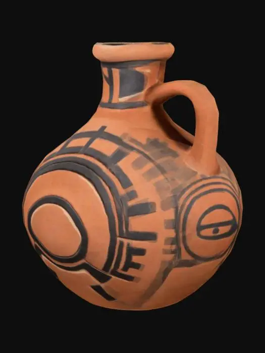 3D model for Hopi Native American Terracotta water flask
