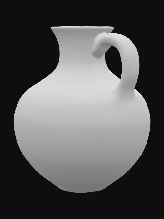3D model for Barro Negro Mexican Pottery with very flat bottom surface