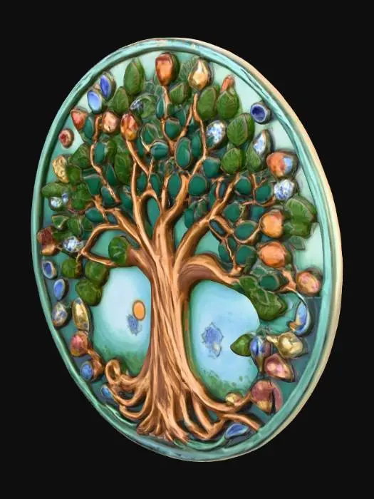 3D model for Tree of Life Ceramic Tile